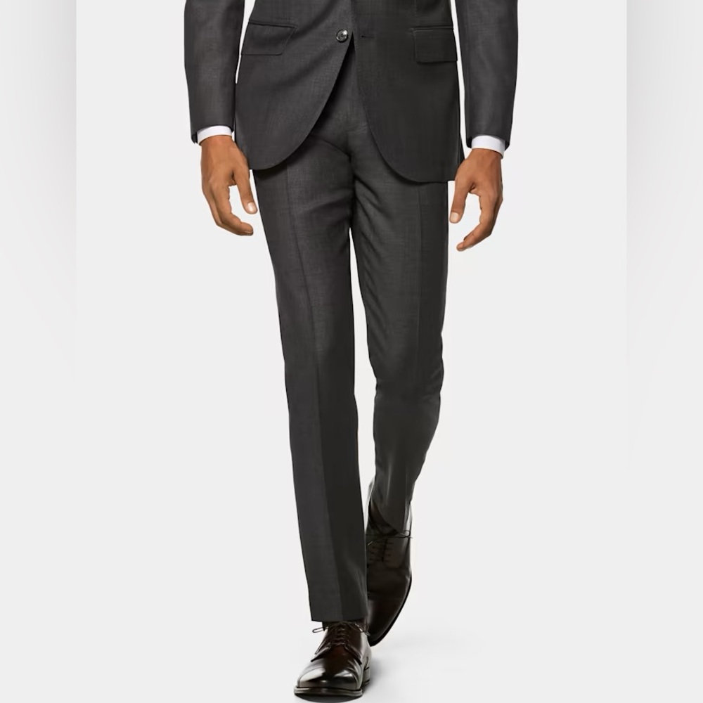 New Suit Supply Brescia Wool Pants 36 Charcoal